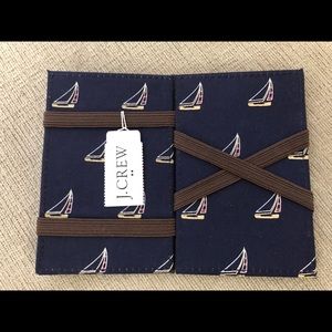 J CREW SAILBOAT MAGIC WALLET W/LEATHER TRIM NWT